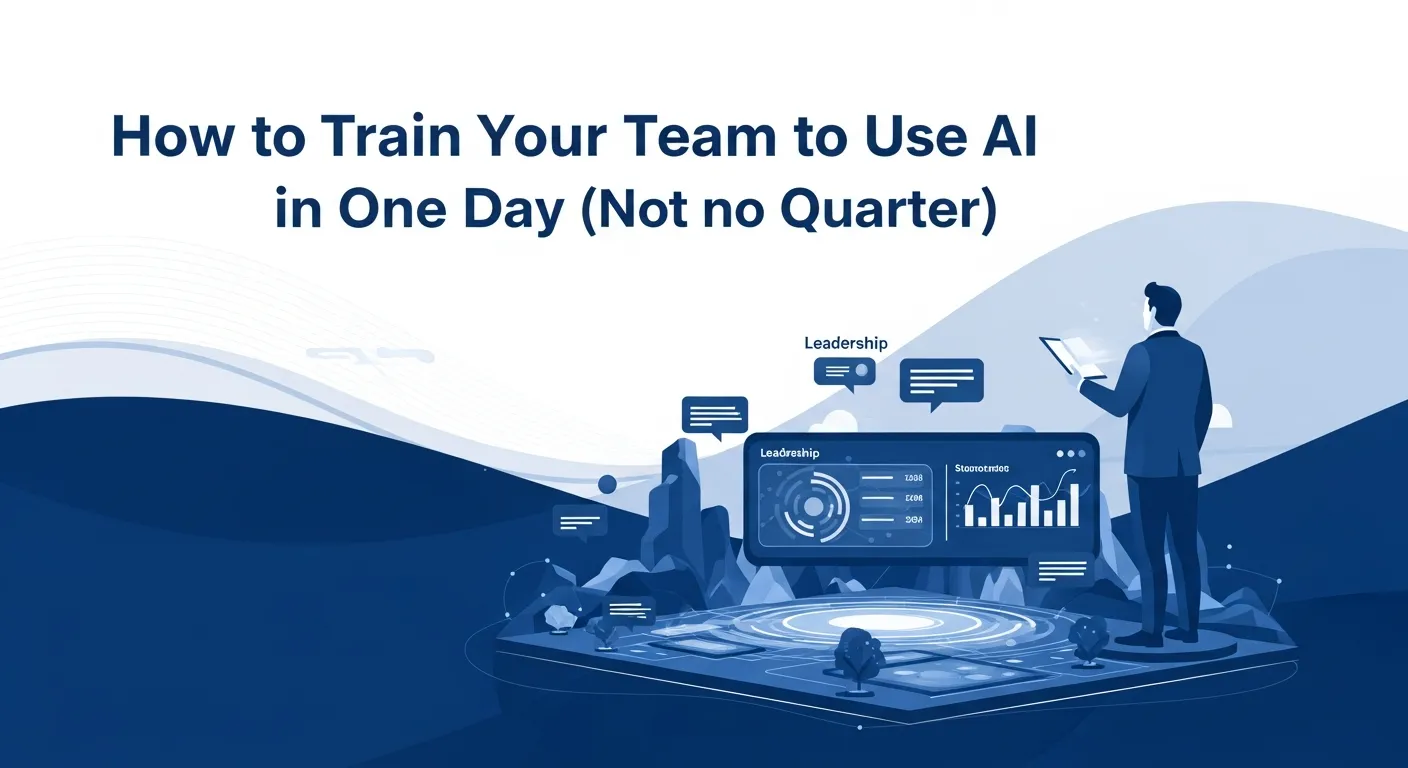 How to Train Your Team to Use AI in One Day (Not One Quarter)
